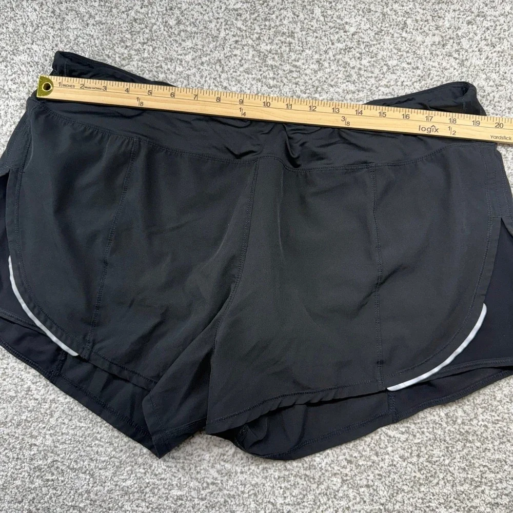 Women's ZYIA‎ Active Black Mesh Energy Lined Athletic Running Shorts Size XXXL